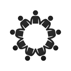 Icon of many people standing in a circle